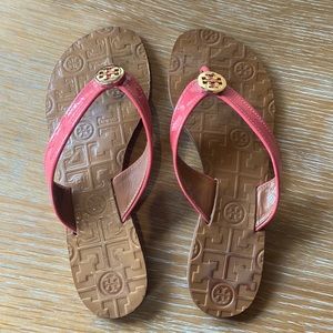 Pink Tory Burch sandals. Used but lots of life left.